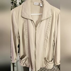 Chico’s Zenergy Woven Collection Nina Jacket Bursa Beige Medium